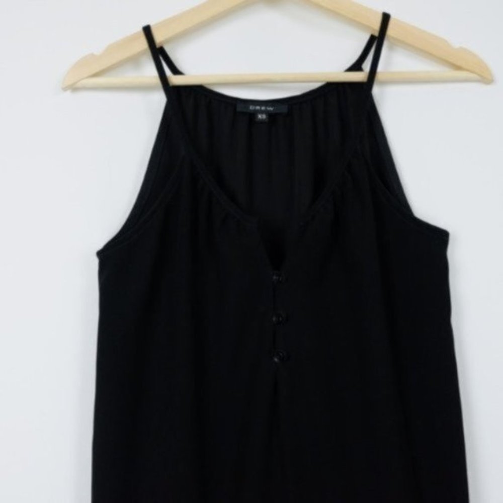 Drew Solid Black Drawstring Tank Jumpsuit - image 2